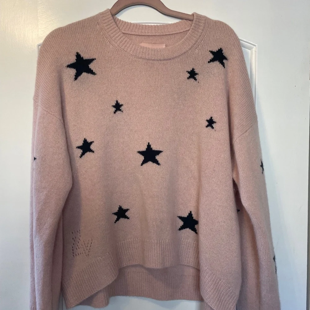 ZADIG & VOLTAIRE MARKUS STARS CASHMERE SWEATER SIZE S! - Picture 7 of 8